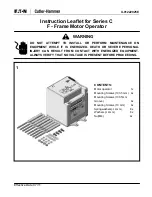 Предварительный просмотр 1 страницы Eaton IL01222025E Instruction Leaflet