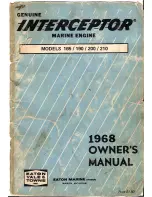 Предварительный просмотр 1 страницы Eaton Interceptor 165 Owner'S Manual