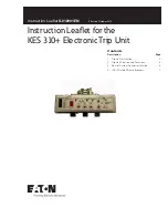 Предварительный просмотр 1 страницы Eaton KES 310+ Instruction Leaflet