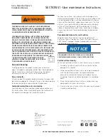 Preview for 21 page of Eaton Linear Tech Bench 1 Installation Manual