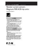 Eaton Magnum PXR ACB Instruction Leaflet предпросмотр