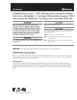 Eaton Metalux VT4S LED Installation Instructions Manual preview