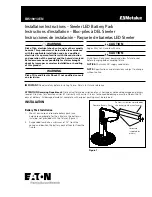 Preview for 1 page of Eaton Metalux Installation Instructions Manual