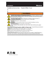 Предварительный просмотр 1 страницы Eaton Metalux Installation Instructions