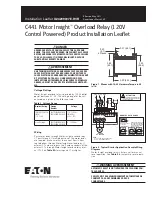 Eaton Motor Insight C441 Product Installation Leaflet предпросмотр