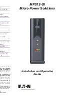 Eaton MPS12-30 Installation And Operation Manual preview