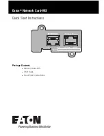 Preview for 1 page of Eaton Network Card-MS Quick Start Instructions