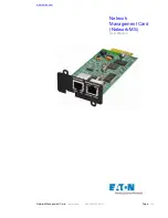 Предварительный просмотр 1 страницы Eaton Network-MS User Manual