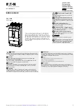 Предварительный просмотр 1 страницы Eaton NZM2-XKAM-NA Instruction Leaflet