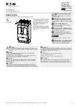 Eaton NZM3-4-XKSA Instruction Leaflet предпросмотр