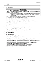 Preview for 9 page of Eaton P1-32/IGF1/SVD-SW/HI11/ATEX22 Operating Instructions Manual