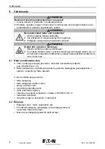 Preview for 90 page of Eaton P1-32/IGF1/SVD-SW/HI11/ATEX22 Operating Instructions Manual