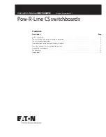 Preview for 1 page of Eaton Pow-R-Line CS Instruction Manual