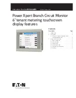 Preview for 1 page of Eaton Power Xpert Branch Circuit Monitor Instruction Booklet