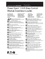 Eaton Power Xpert C445 Installation Leaflet предпросмотр