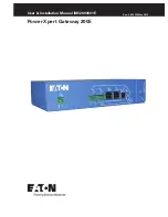 Предварительный просмотр 1 страницы Eaton Power Xpert Gateway 200E User & Installation Manual