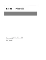 Предварительный просмотр 1 страницы Eaton Powerware 9125 User Manual