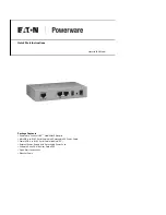 Preview for 1 page of Eaton Powerware 9150 UPS Quick Start Instructions