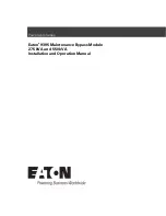 Eaton Powerware 9395 275 kVA MBM Installation And Operation Manual preview