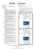 Предварительный просмотр 2 страницы Eaton Powerware SPD120i/A Installation Instructions