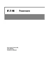 Eaton powerwave 9315 Installation Manual preview