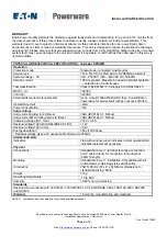 Preview for 2 page of Eaton Quickmov SPDQM1 Installation & Specification