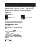 Eaton Series NRX Installation Instructions Manual preview