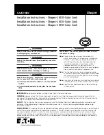 Eaton Shaper Series Installation Instructions Manual preview