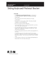 Preview for 1 page of Eaton Sliding Keyboard Instruction Sheet