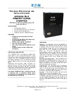 Предварительный просмотр 1 страницы Eaton SPD3200-TN-E Specification And Installation Instructions