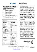 Предварительный просмотр 1 страницы Eaton SPDV60-300 Installation Instructions