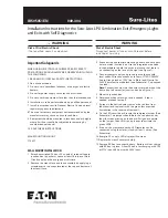 Preview for 1 page of Eaton Sure-Lites LPX Series Installation Instructions