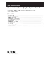 Preview for 1 page of Eaton SVPD Series Programming Manual