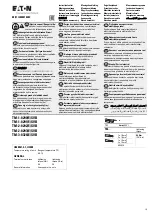 Предварительный просмотр 1 страницы Eaton TM-1-8290/E/SVB Instruction Leaflet