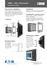 Eaton TSE80 Installation Manual preview