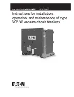 Eaton VCP-W Series Instructions For Installation/Operation/Maintenance/Servicing preview