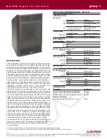 EAW AX396 Specification Sheet предпросмотр