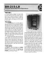 Preview for 1 page of EAW BH-215-LR Specifications