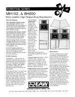 EAW BH800 Specifications preview