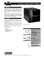 Preview for 1 page of EAW BH822e Technical Specifications