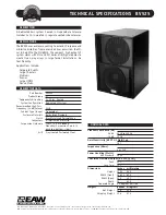 EAW BV525 Technical Specifications preview