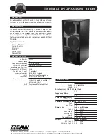 Preview for 1 page of EAW BV535 Technical Specifications