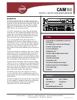 Preview for 1 page of EAW CAM160 Specification Sheet