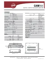 Preview for 2 page of EAW CAM160 Specification Sheet