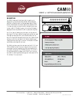 EAW CAM60 Specification Sheet preview