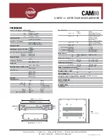 Preview for 2 page of EAW CAM80 Specification Sheet