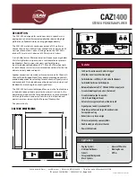 EAW CAZ1400 Specifications preview