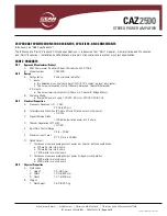 Preview for 4 page of EAW CAZ2500 Specifications