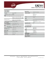 Preview for 2 page of EAW CAZ800 Specifications