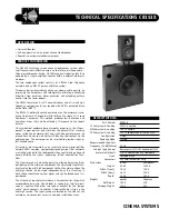 EAW Cinema CB153X Technical Specifications предпросмотр